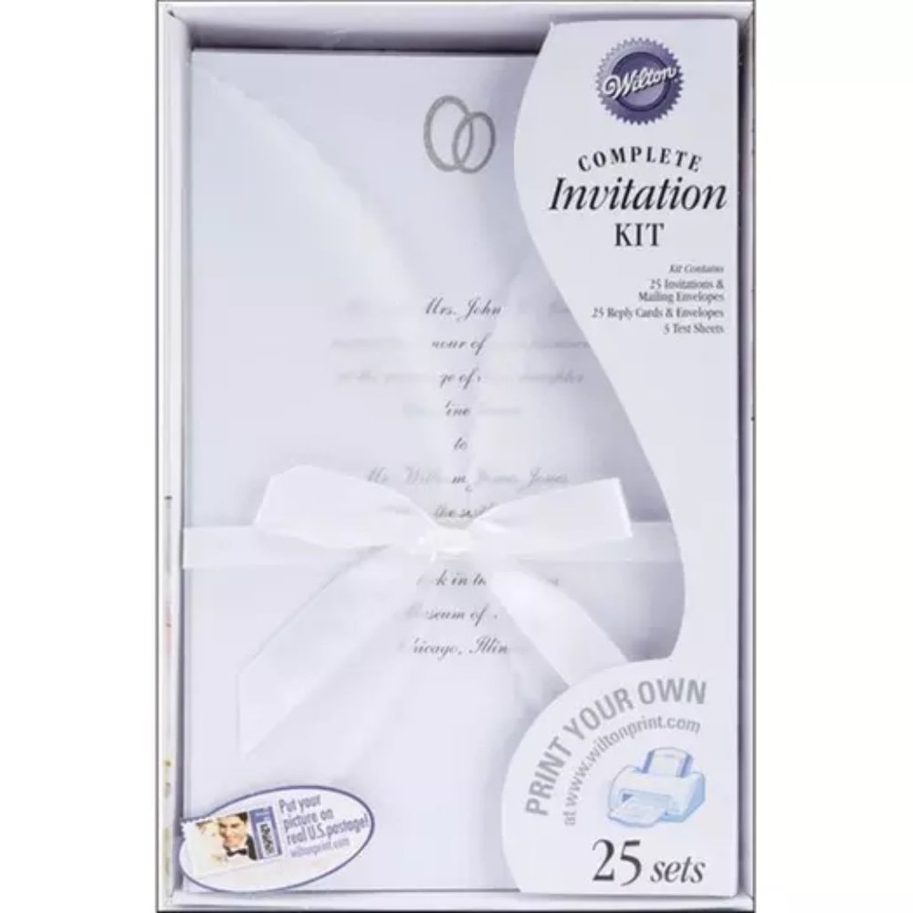 Wilton DIY Wedding Invitation Kit 25 sets NWT